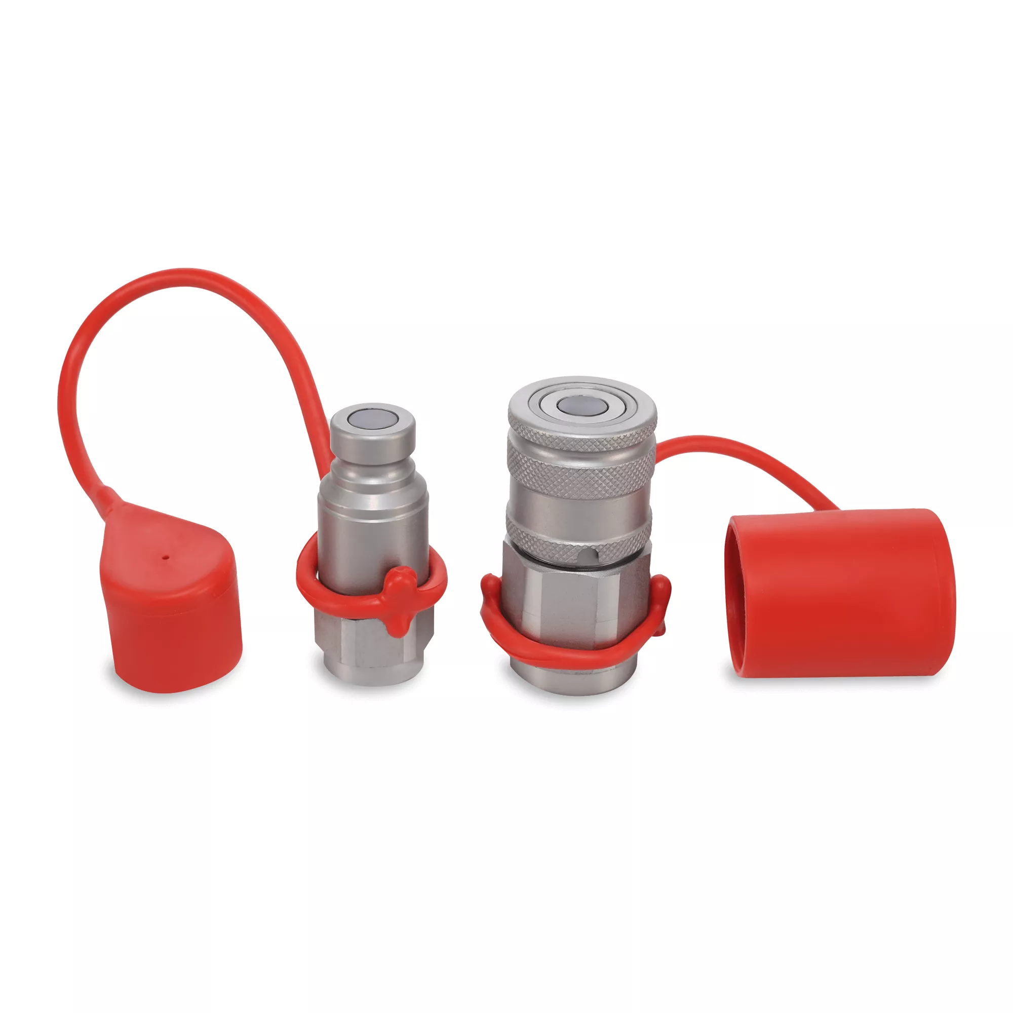 1/4″ Flat Face Hydraulic Quick Connect Set Fittings - 3/8″ SAE Port | Magister Hydraulics