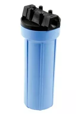 #10 Slim Line Water Filter Housing |1/2" FNPT In/Out Connections |Blue with Black Cap | For 10" Standard Water Filter Cartridge | Pentair Pentek