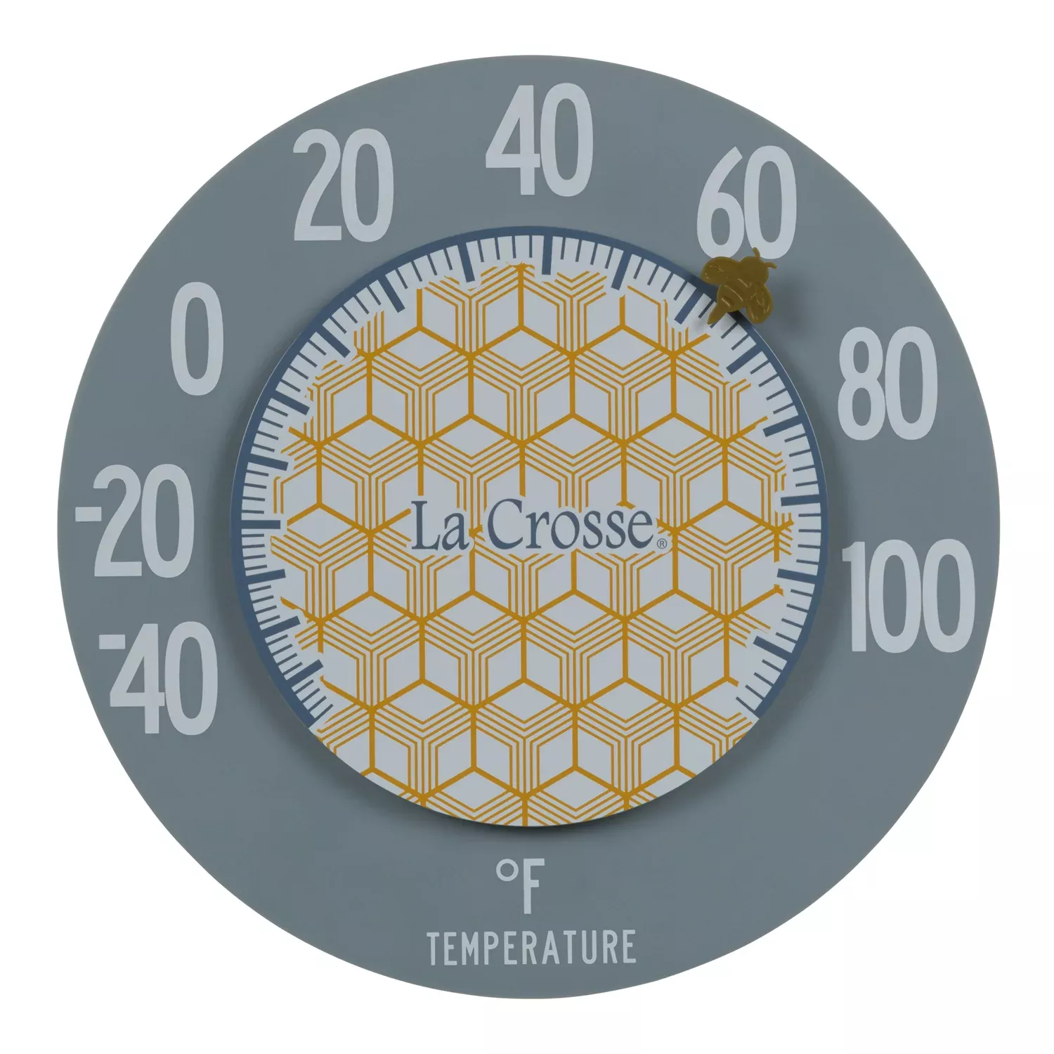 104-120A 8 in. Floating Dial Yellow Thermometer