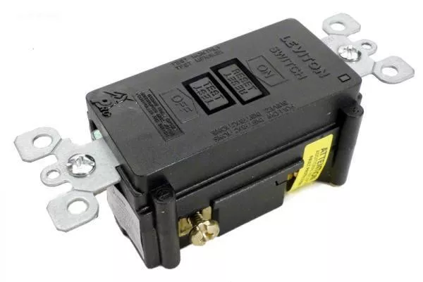 20A Panel Mount GFCI, Dead Front, Black