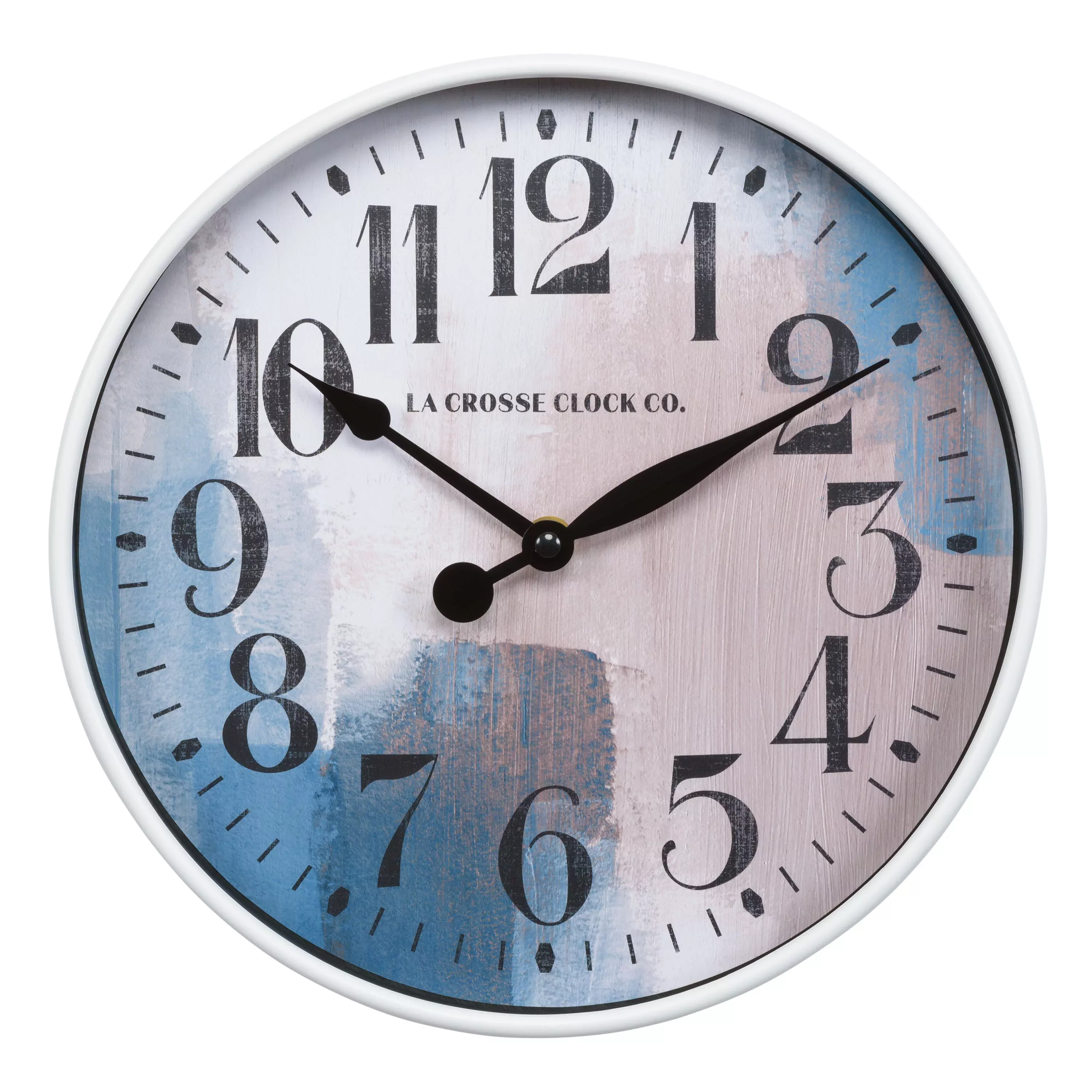 404-3028A 10.8-inch Brushstroke Wall Clock