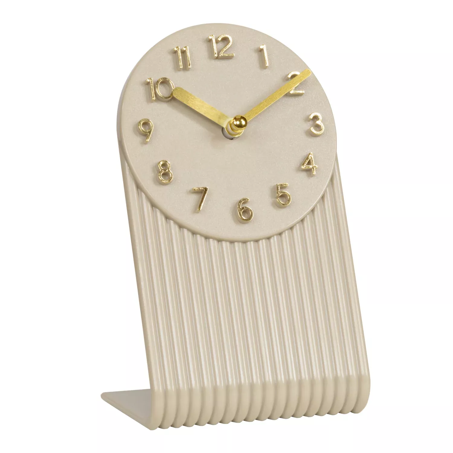 437-3015SW Grooves Tabletop Clock - Soft White