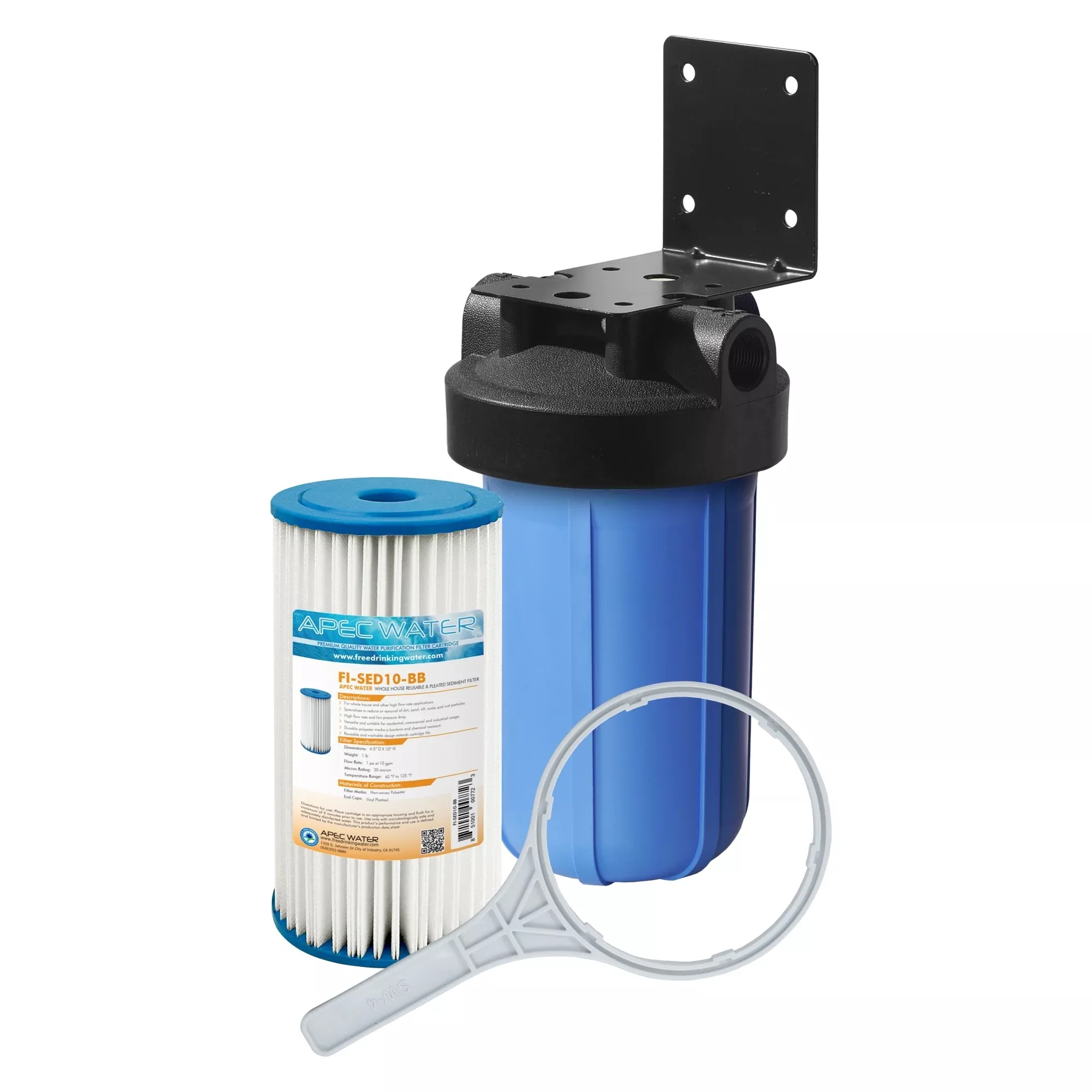 ALL PURPOSE 10 Inch BB Sediment Water Filter BUNDLE