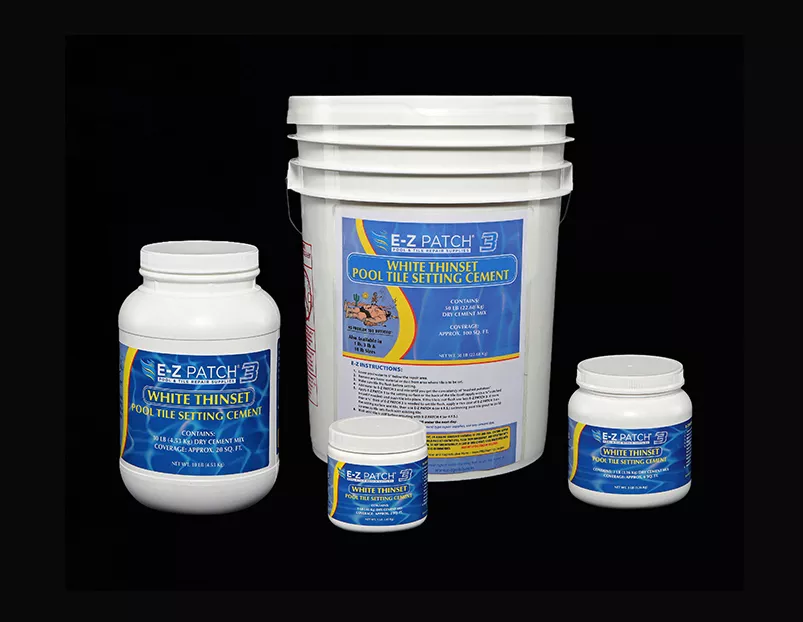E-Z Patch 3 (White) Thinset Pool Tile Setting Cement