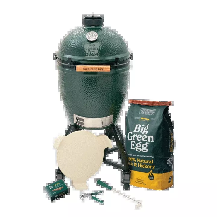 Large Big Green Egg in an intEGGrated Nest+Handler Package