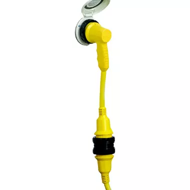 Marinco Right Angle Adapter, 30 Amp 125 Volt