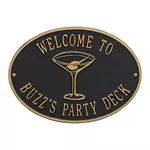 Martini Oval Plaque