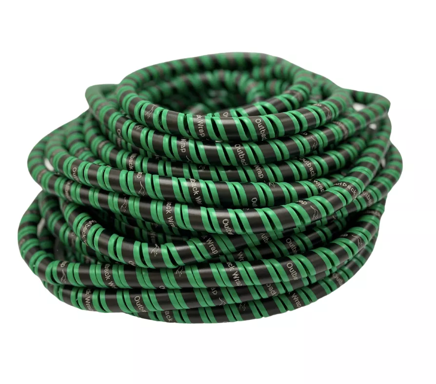 Outback Wrap | 15ft Green Python Hydraulic Hose Protector 13/16 inch (20mm)