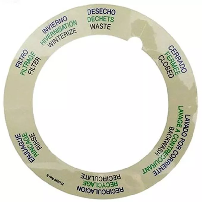 Pentair 272599Z - Valve Label