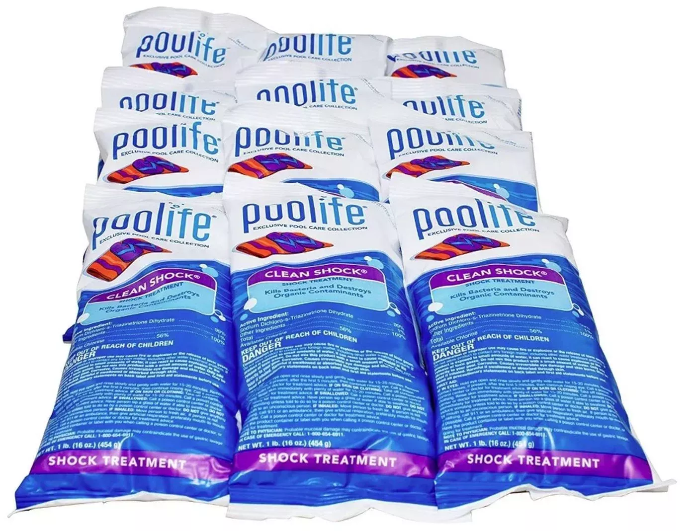Poolife Clean Shock 1 lb - 12 Pack