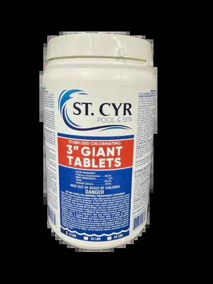 St. Cyr Stabilized Chlorinating 3" Giant Tabs (4lbs)