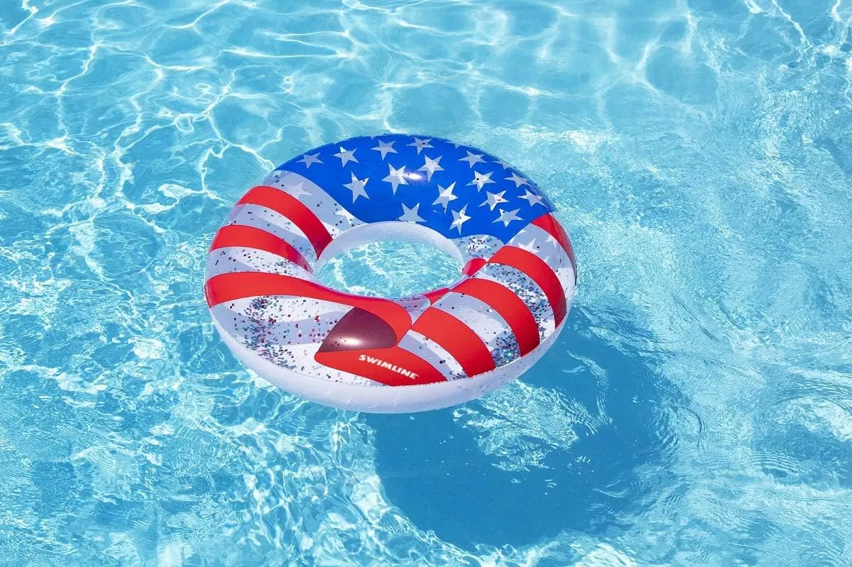 Swimline Americana Glitter Ring