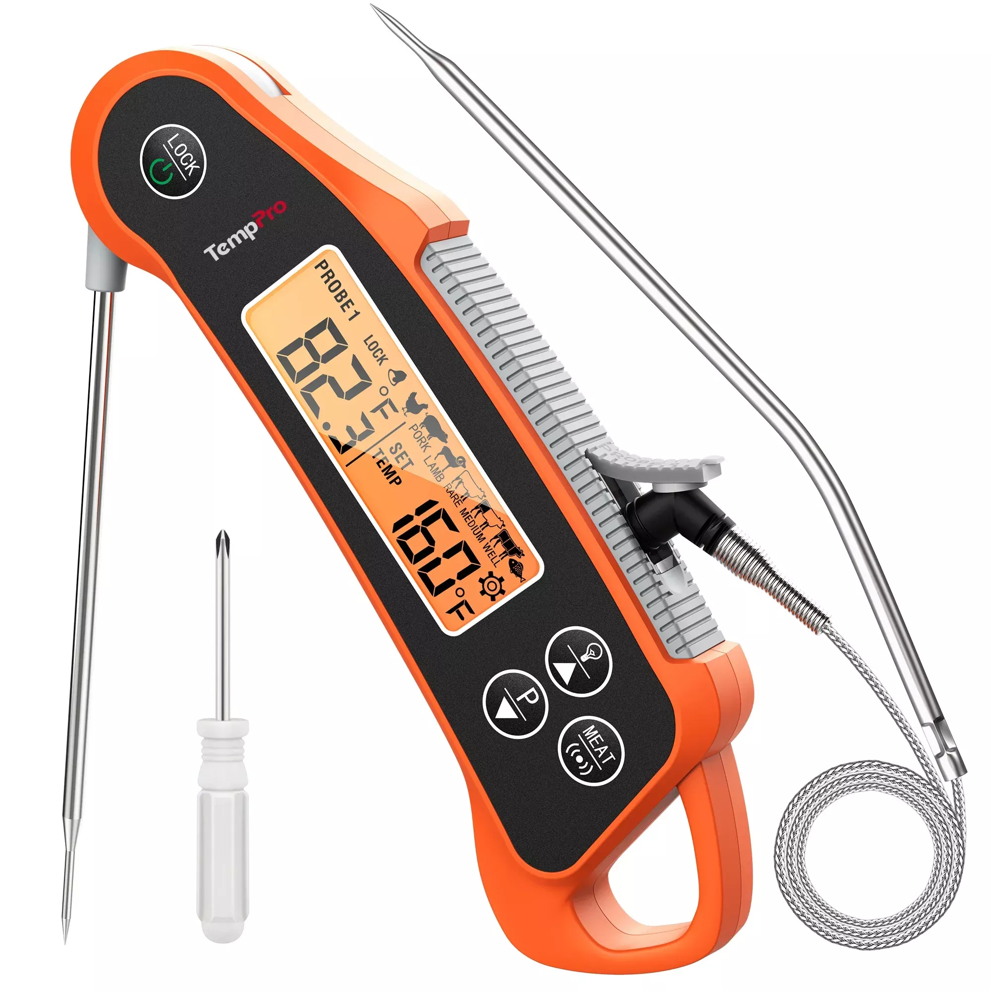 TempPro TP710 2-In-1Meat Thermometer