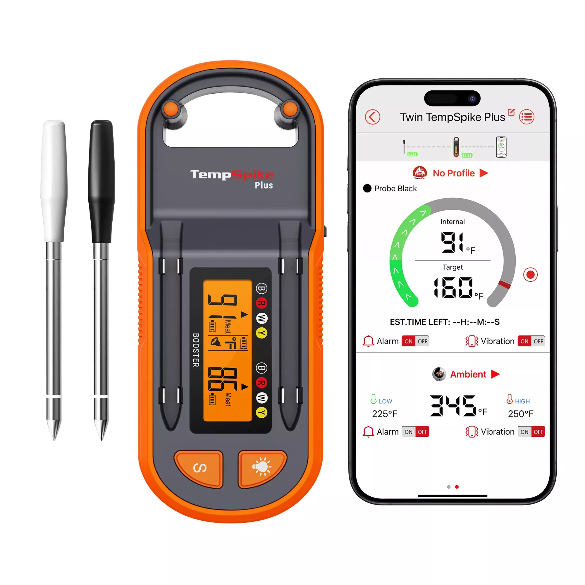 Twin TempSpike Plus TP972 Truly Wireless Bluetooth Meat Thermometer – 600ft Range