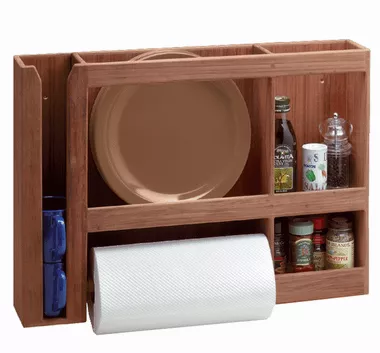 Whitecap Solid Teak Dish/Cup/Spice/Paper Towel Rack